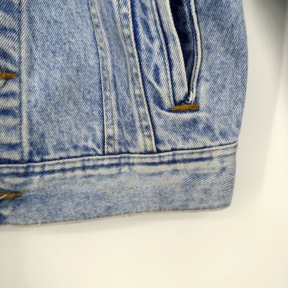 Lee Vintage 90's Denim Jacket White Label Youth Size Small - Picture 3 of 8